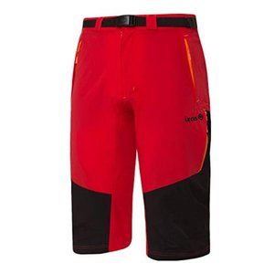 Izas Men's Red/Black Ospika Hiking Shorts, Large